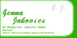 gemma jakovics business card
